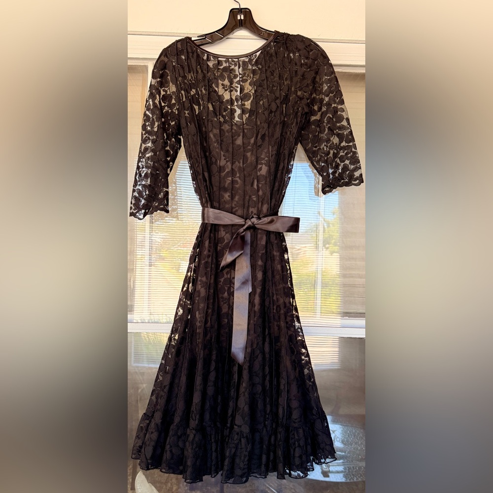 Rickie Freeman for Teri Jon Black Lace Dress